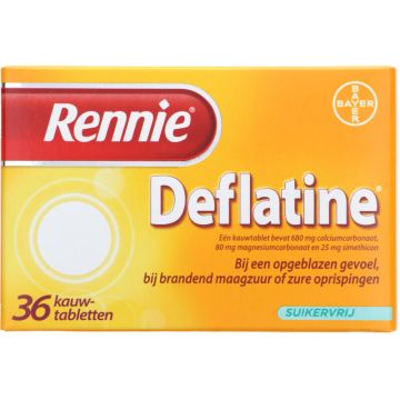 Rennie Deflatine Kauwtablet 36 stuks