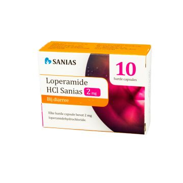 Sanias Loperamide HCI 2mg Diarreeremmer 10 harde capsules