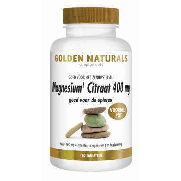 Golden Naturals Magnesium Citraat 400 mg 180 tabletten