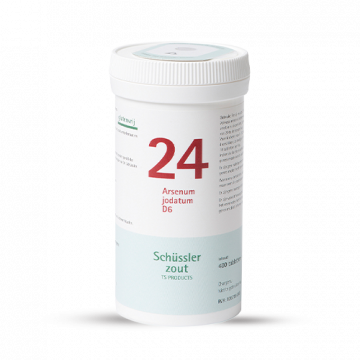 Schussler zout pfluger nr 24 Asenum Jodatum D6 400 tabletten Glutenvrij