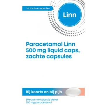 Linn Paracetamol, 500 mg liquid caps, zachte capsules