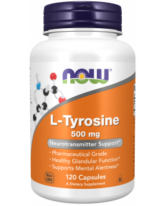 NOW L-Tyrosine 500 mg 120 capsules