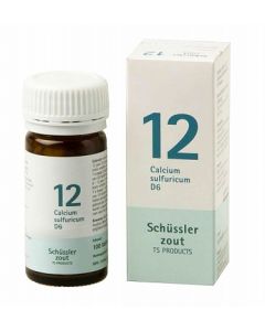 Schussler zout pfluger nr 12 Calcium Sulfuricum D6 100 Tabletten Glutenvrij